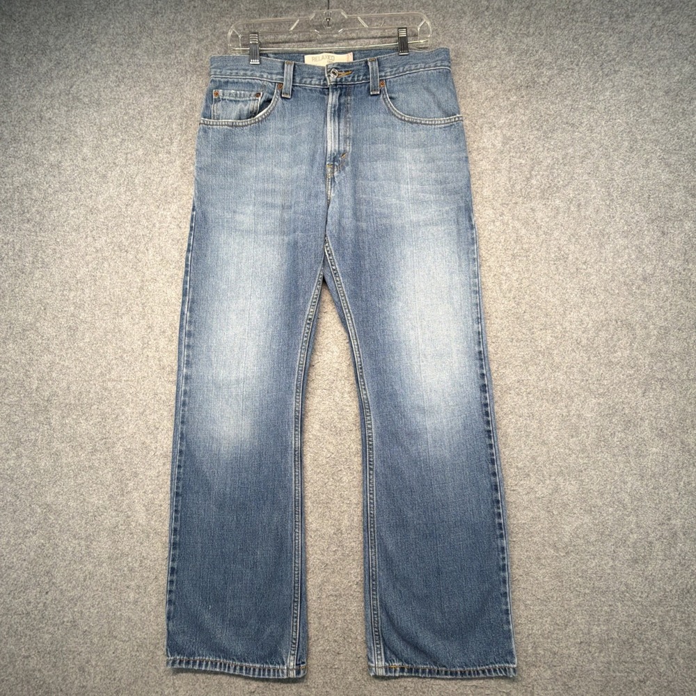 Vintage Levi's 557 Relaxed Boot Cut 32x32 (Fits 32x31) Men Y2K Great Fade